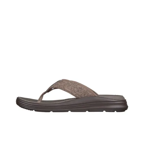 Skechers Relaxed Fit Slide Slippers Men Brown