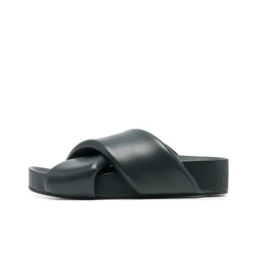 JIL SANDER Slide Slippers Women's Dark Green