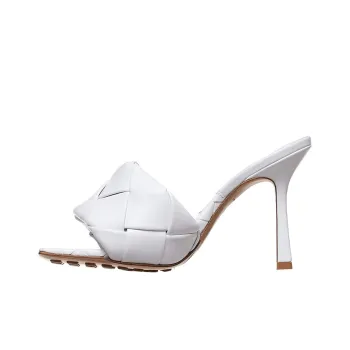 Bottega Veneta Lido Slip Resistant Slide Slippers Women's White