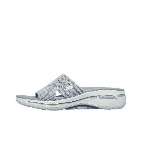 Skechers Go Walk Arch Fit Slide Slippers Women's Gray