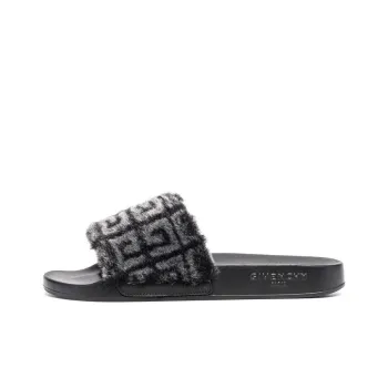 Givenchy Slide '4G - Black Fur'