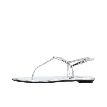 PRADA One Strap Sandals Women's Silver White
