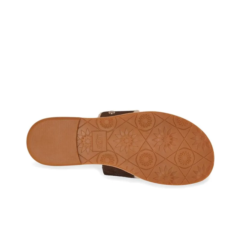 UGG Rubber Sole Slide Slippers Women's Black-5