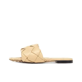 Bottega Veneta Lido Slide Slippers Women's Sugar Color