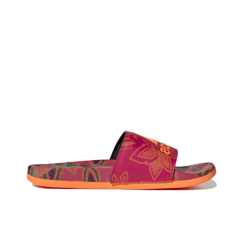 Adidas Adilette Comfort Slide 'Floral Signal Orange' Women's-1