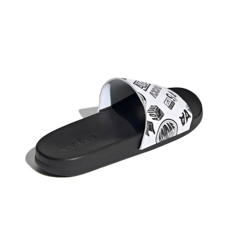 Adidas Adilette Comfort Slide 'All Over Logos White'-3