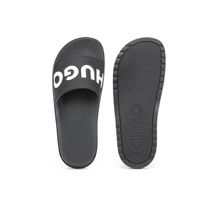 HUGO BOSS Rubber Sole Slide Slippers Men's Black-4