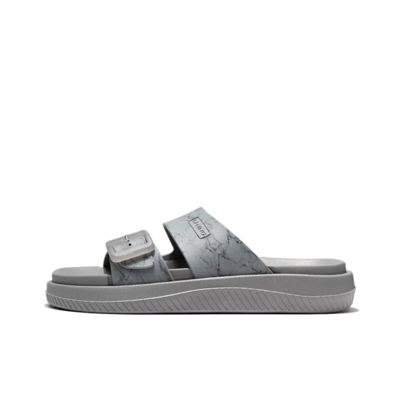 LiNing Rubber Sole EVA Slide Slippers Men's Stone Gray-0