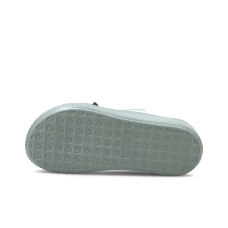 PUMA Platform Rubber Sole Slip Resistant Abrasion Resistant Slide Slippers Women's Light Green-4