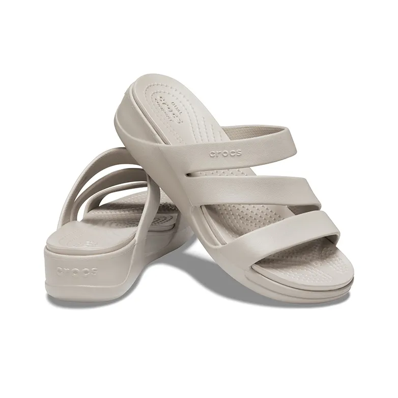 Crocs Monterey Slide Slippers Women's Gray-3
