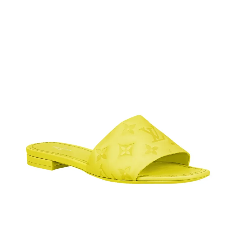LOUIS VUITTON Revival Abrasion-Resistant Slide Slippers Women's Yellow-1