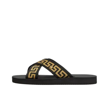 VERSACE Nastro Greca Sandal 'Black Gold'
