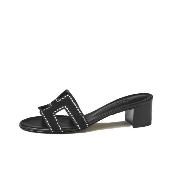 HERMES Slip Resistant Slide Slippers Women's Black