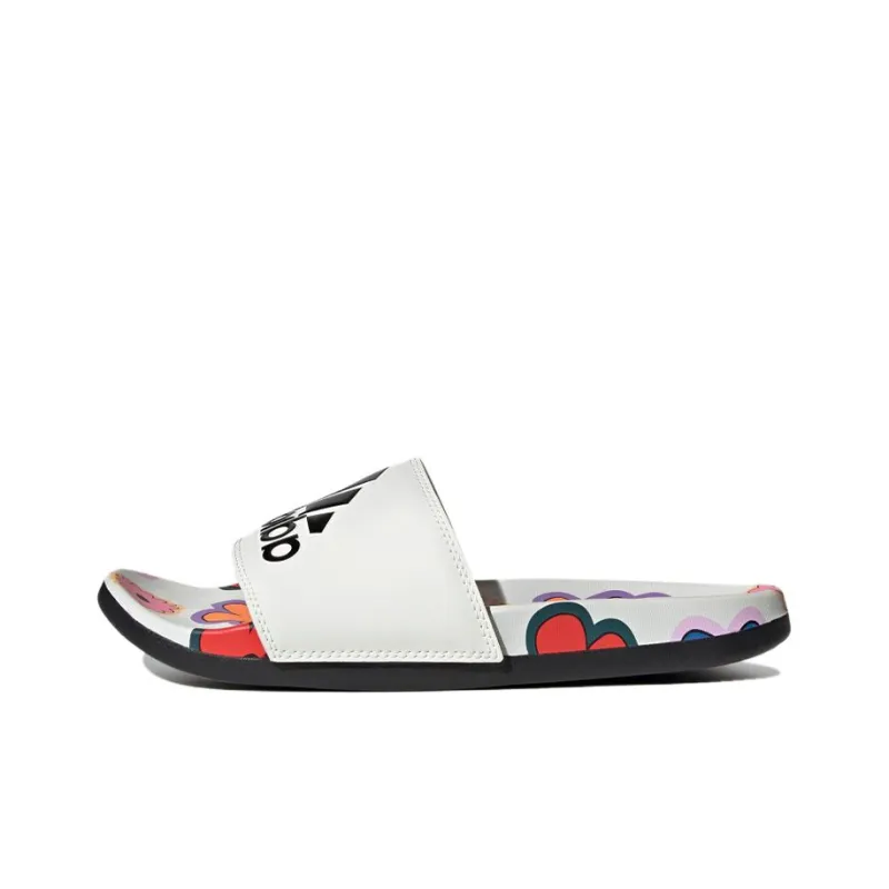 Adidas Adilette Comfort Slides 'Off White Core Black' Women's-0