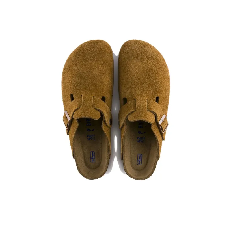Birkenstock Boston Soft Footbed Suede Leather Narrow 'Mink'-3