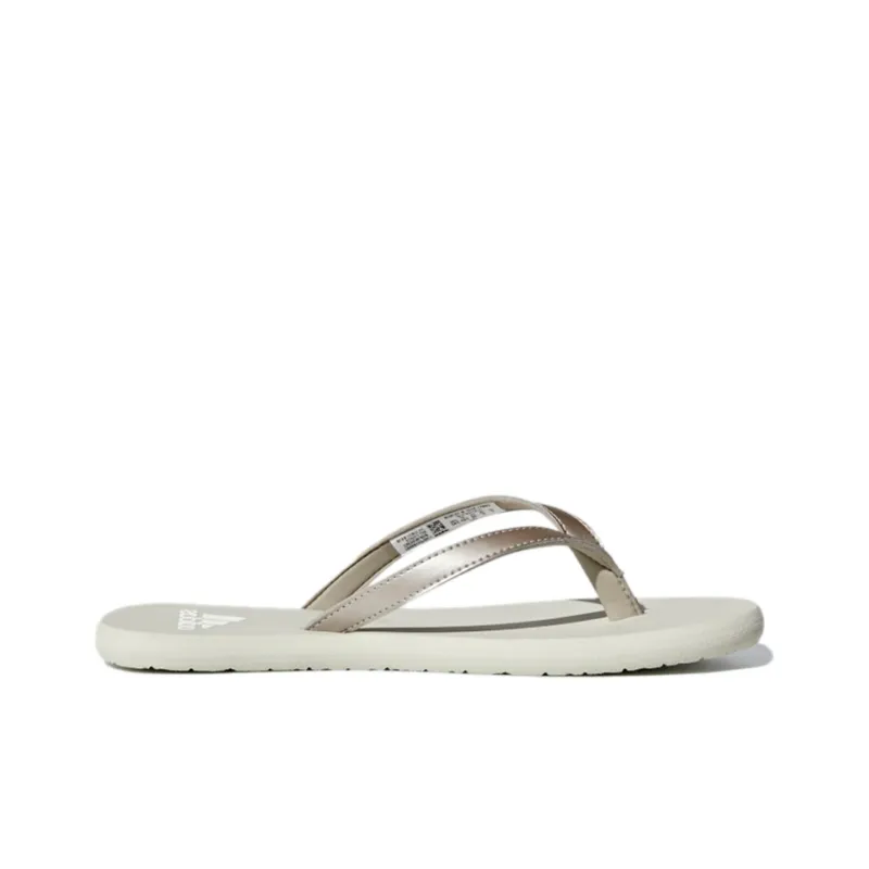 Adidas Slide Adidas Eezay Thongs Platin Metallic Women's-1