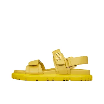 DIOR DiorAct One Strap Sandals Women's Mustard Yellow