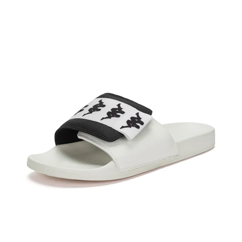 Kappa Slide Slippers Unisex Black White-1