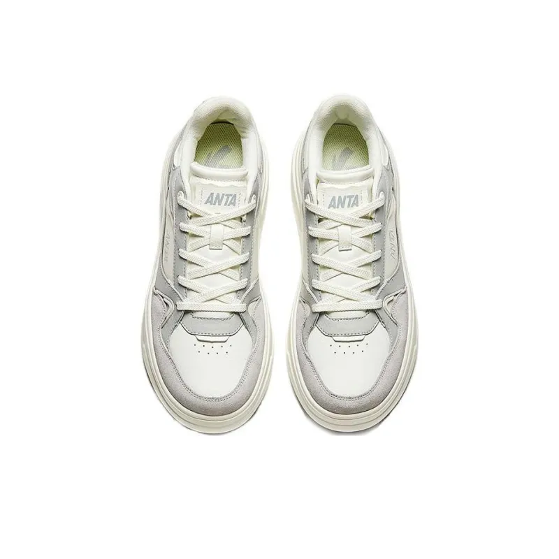 Anta Platform Sandals Wear-Resistant Low-Top Skateboard Shoes Men's Gray-2