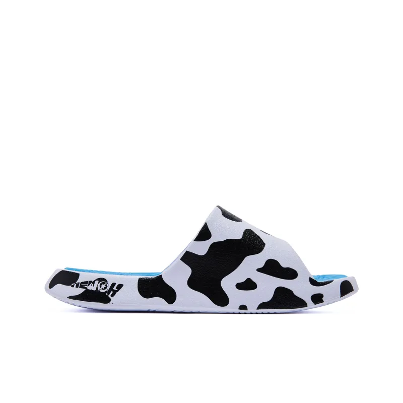 Newok x PEAK Rubber Sole Slide Slippers Unisex White Black-1