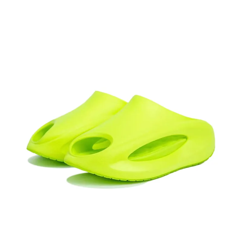 LiNing Quiet Abrasion Resistant Slide Slippers Men's Fluorescent Verdant Green-2