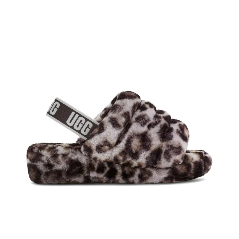 UGG Women's Fluff Yeah Slide 'Panther Print - Stormy Grey'-1