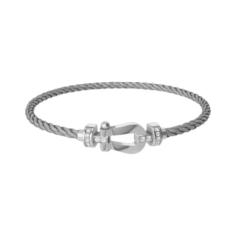 FRED 18K White Gold, Diamond Bracelets Men's Silver-0