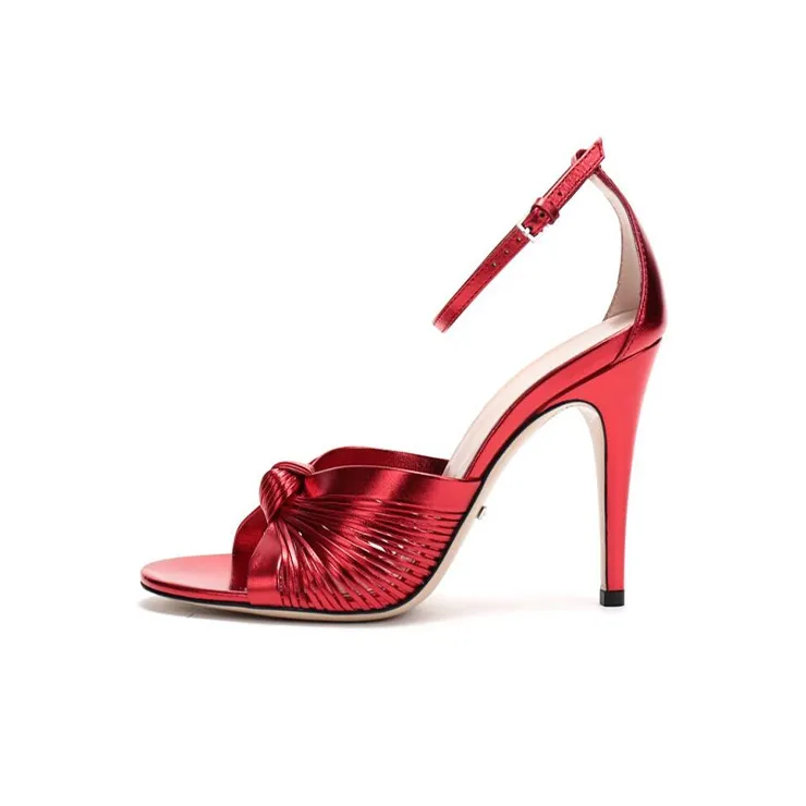 GUCCI One Strap Sandals Women's Red-0