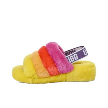 UGG Pride Fluff Yeah Slide Stylish Sandals Men's Yellow