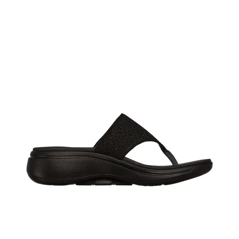 Skechers Go Walk Arch Fit Slip-Resistant Slide Slippers Women's Pure Black-1