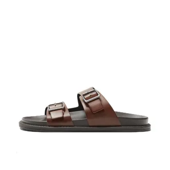 ZARA Quiet Slide Slippers Men's Brown