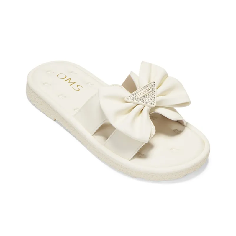 OMS Slide Slippers Women's Beige/Beige Yellow-2