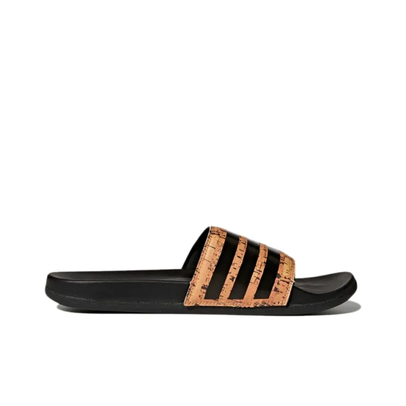 Adidas Adilette Cloudfoam Plus Cork Slippers 'Black Orange'-1