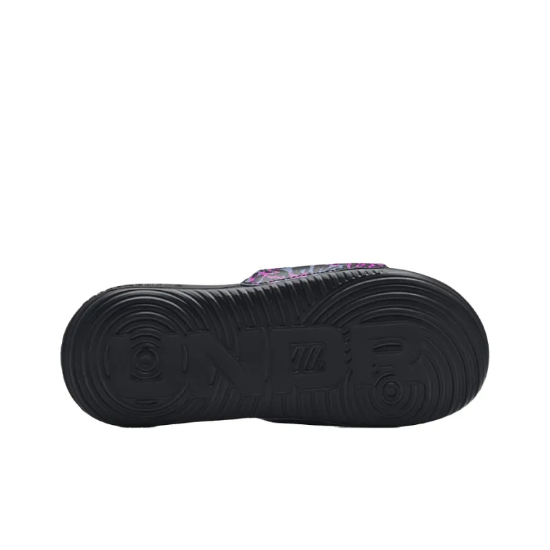 Under Armour Ansa Graphic Slipper Black/Purple Women's-3