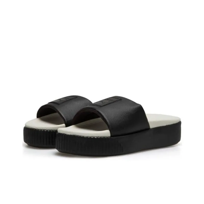 PUMA Platform Slide 'Black Whisper White' Women's-2