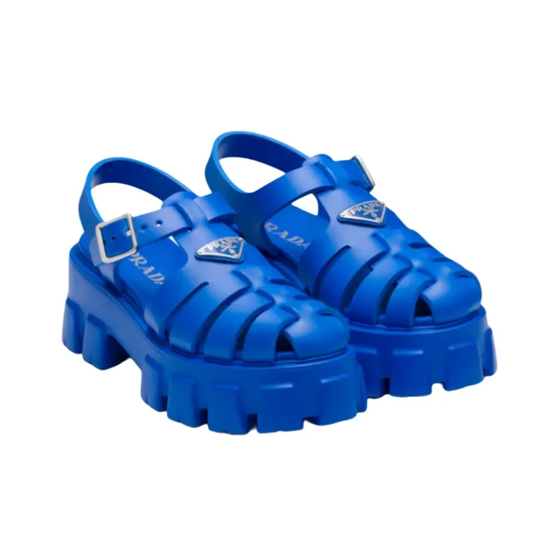 PRADA Roman Sandals Women's Light Blue-2