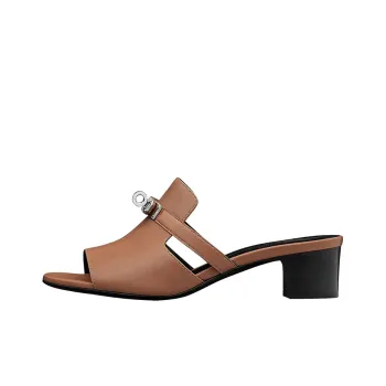 HERMES Candy Odor Resistant Slide Slippers Women's Brown