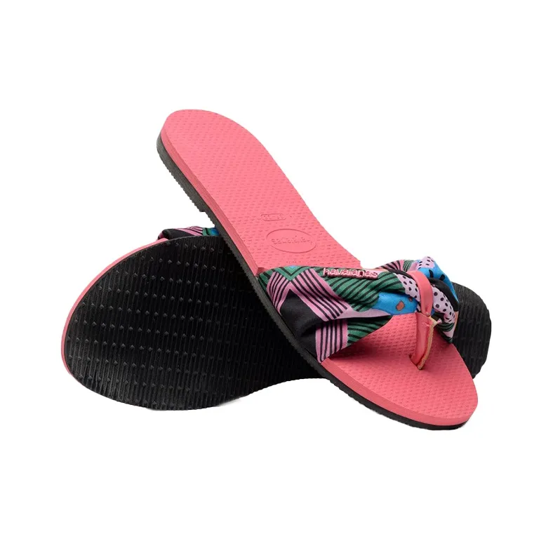 Havaianas Rubber Sole Slide Slippers Women's Pink-4
