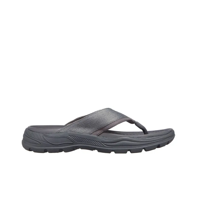 Skechers Arch Fit Motley Rubber Sole Quiet Slide Slippers Men's Gray-1