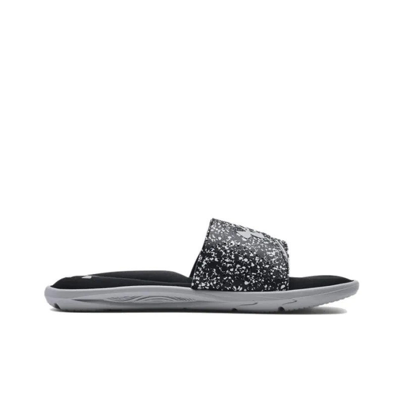 Under Armour Ignite 6 Graphic Strap Slide 'Black Mod Grey'-1