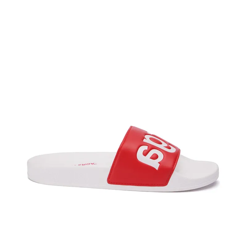 SUPERGA Slide Slippers Unisex White/Red-1