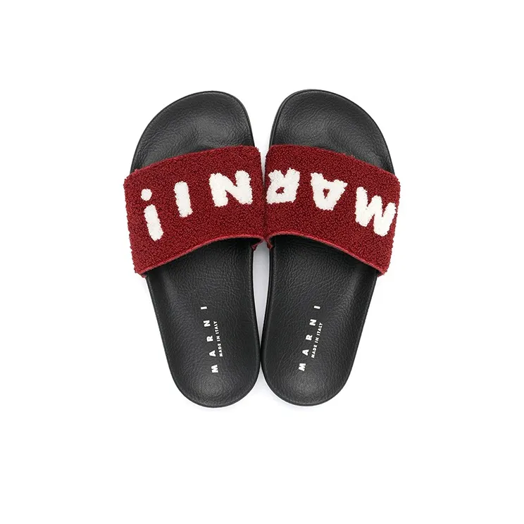MARNI Slide Slippers Women's Black Red-5