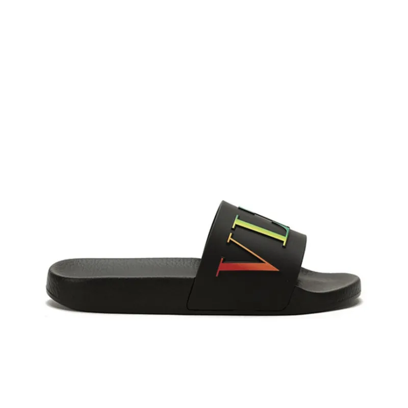 Valentino VLTN Logo Embossed Slip-On Sandals-1
