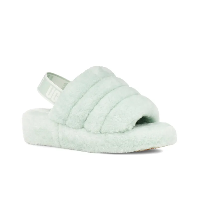 UGG FLUFF YEAH Slide Stylish Sandals Women's Mint-2