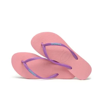 Havaianas Slim Logo Pop up Stylish Sandal Unisex Macaroon Pink
