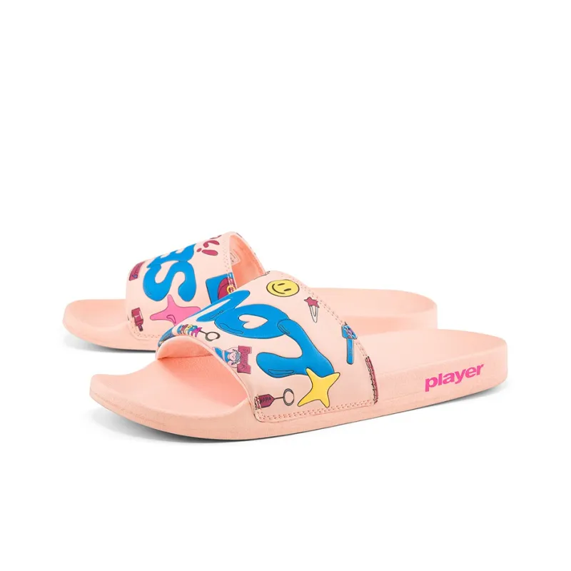 Kappa Player Series Slip Resistant Slide Slippers Women's Pink-3