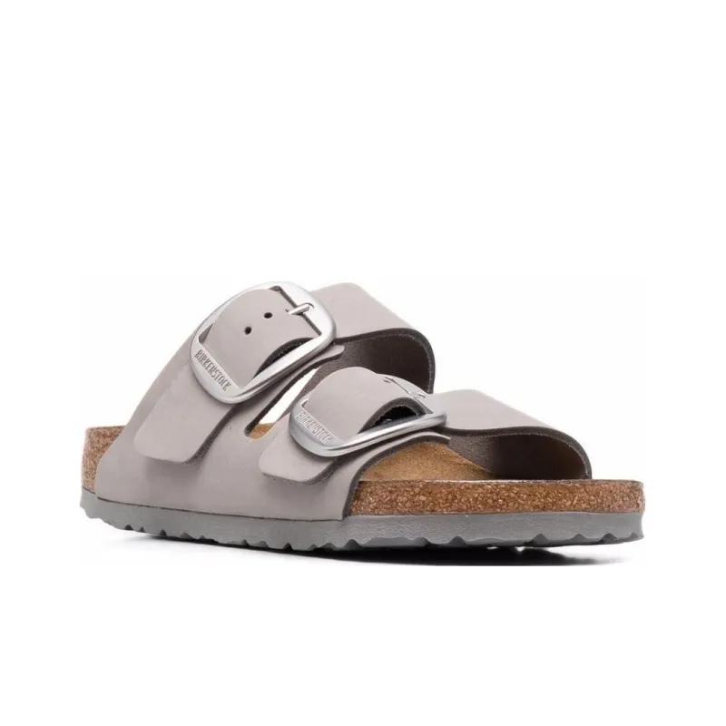 Birkenstock Arizona Big Buckle Nubuck Leather Narrow Fit 'Dove Gray' Women's-1
