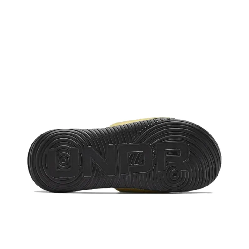 Under Armour Ansa Fixed Slides 'Black Metallic Gold' Women's-4