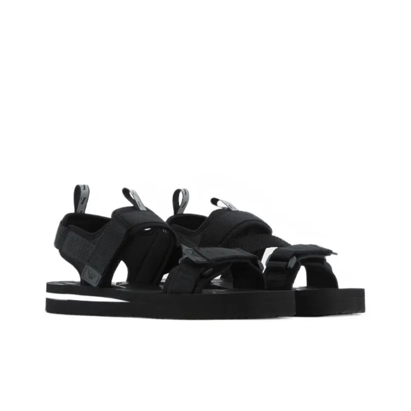 EMPORIO ARMANI Beach Sandals Men's Black-1