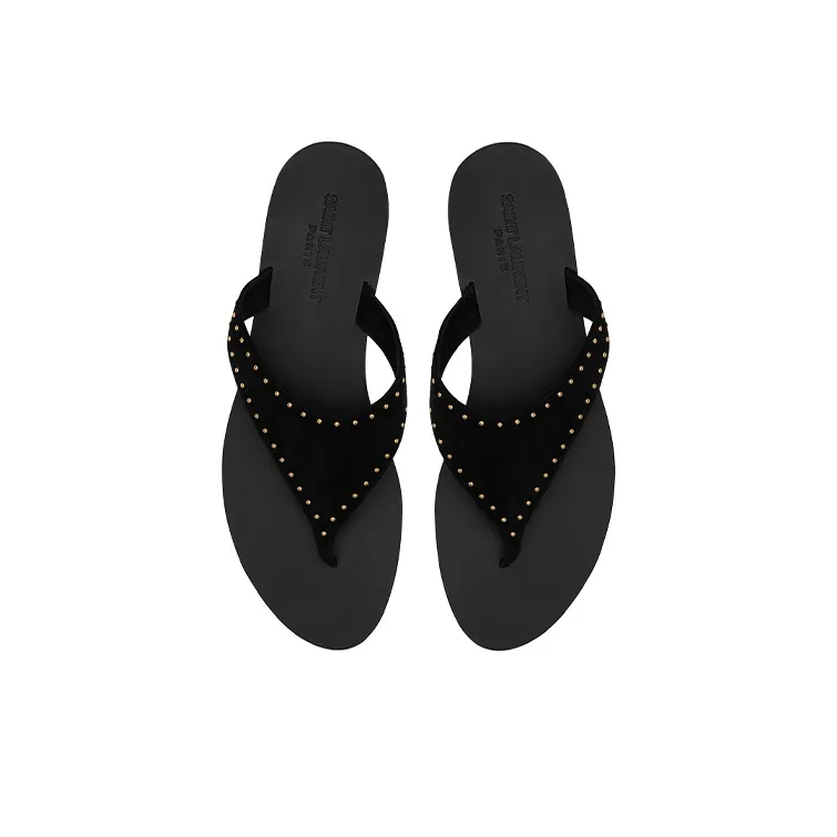 SAINT LAURENT Slide Slippers Women's Black-3